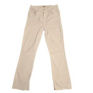 Mother The Insider Crop White Cream Skinny Jeans Size 26